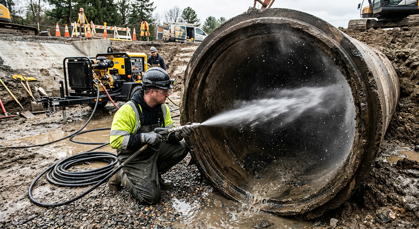 Hydrocurage professionnel pour débouchage de canalisation dans les Yvelines